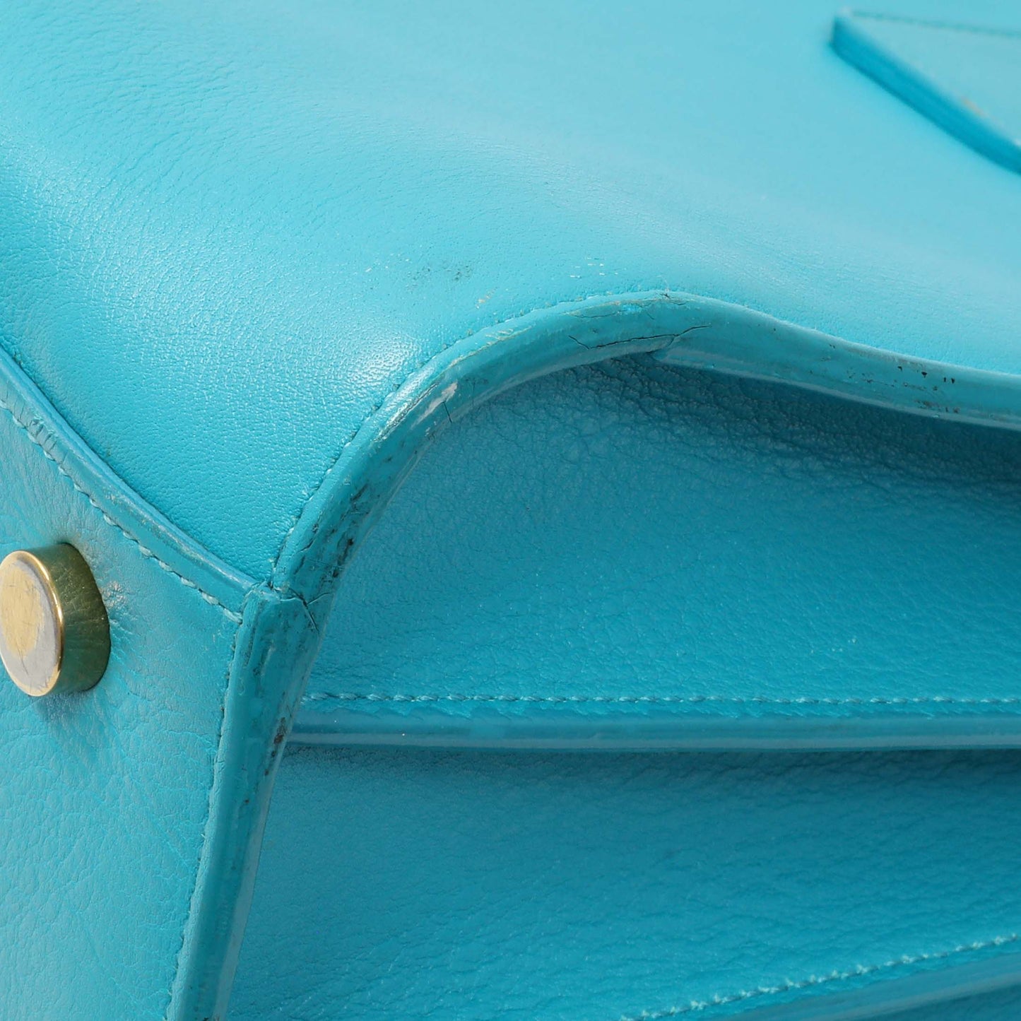 Exclusive Saint Laurent Blue Calfskin Small Sac De Jour — Alternate View 7