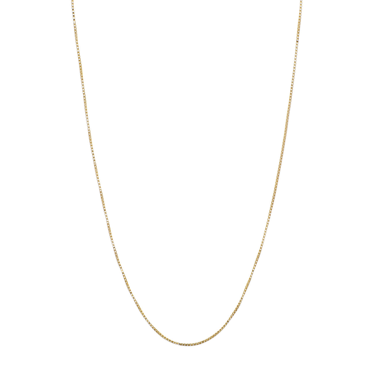 Exclusive 10k Yellow Gold Box Chain — Front View
