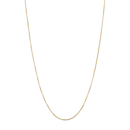 Exclusive 10k Yellow Gold Box Chain — Front View