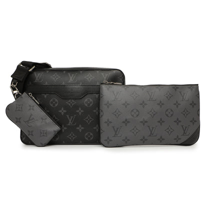Exclusive Louis Vuitton Monogram Eclipse Reverse Trio Messenger — Front View