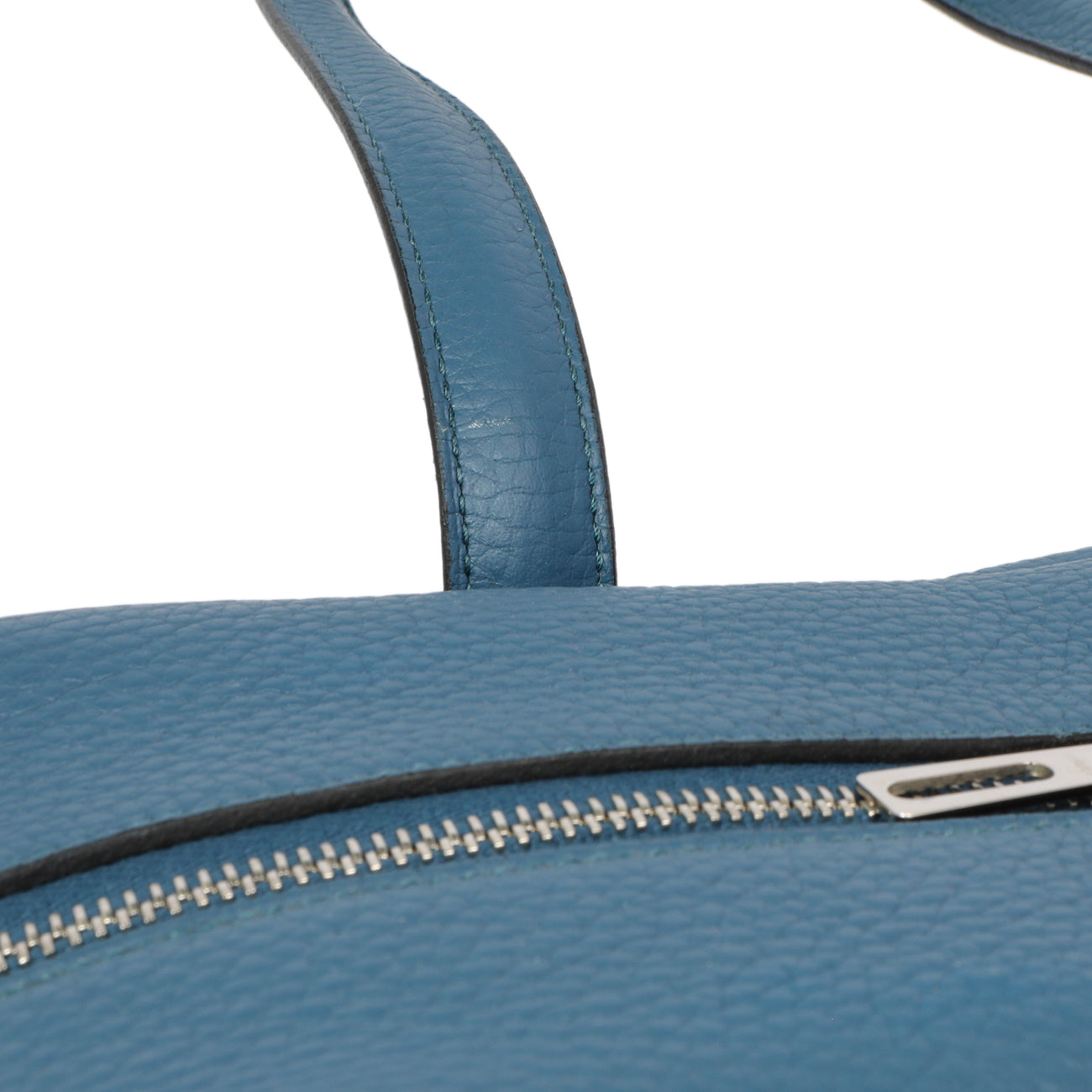 Exclusive Hermes Cobalt Clemence Victoria II 35 — Alternate View 8