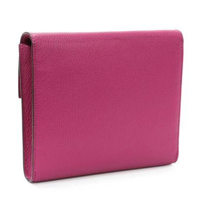 Exclusive Hermes Rose Pourpre Chèvre Mysore Clic 16 — Side View