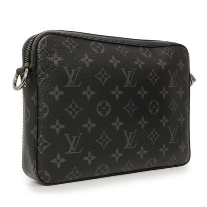 Exclusive Louis Vuitton Monogram Eclipse Reverse Trio Messenger — Back View