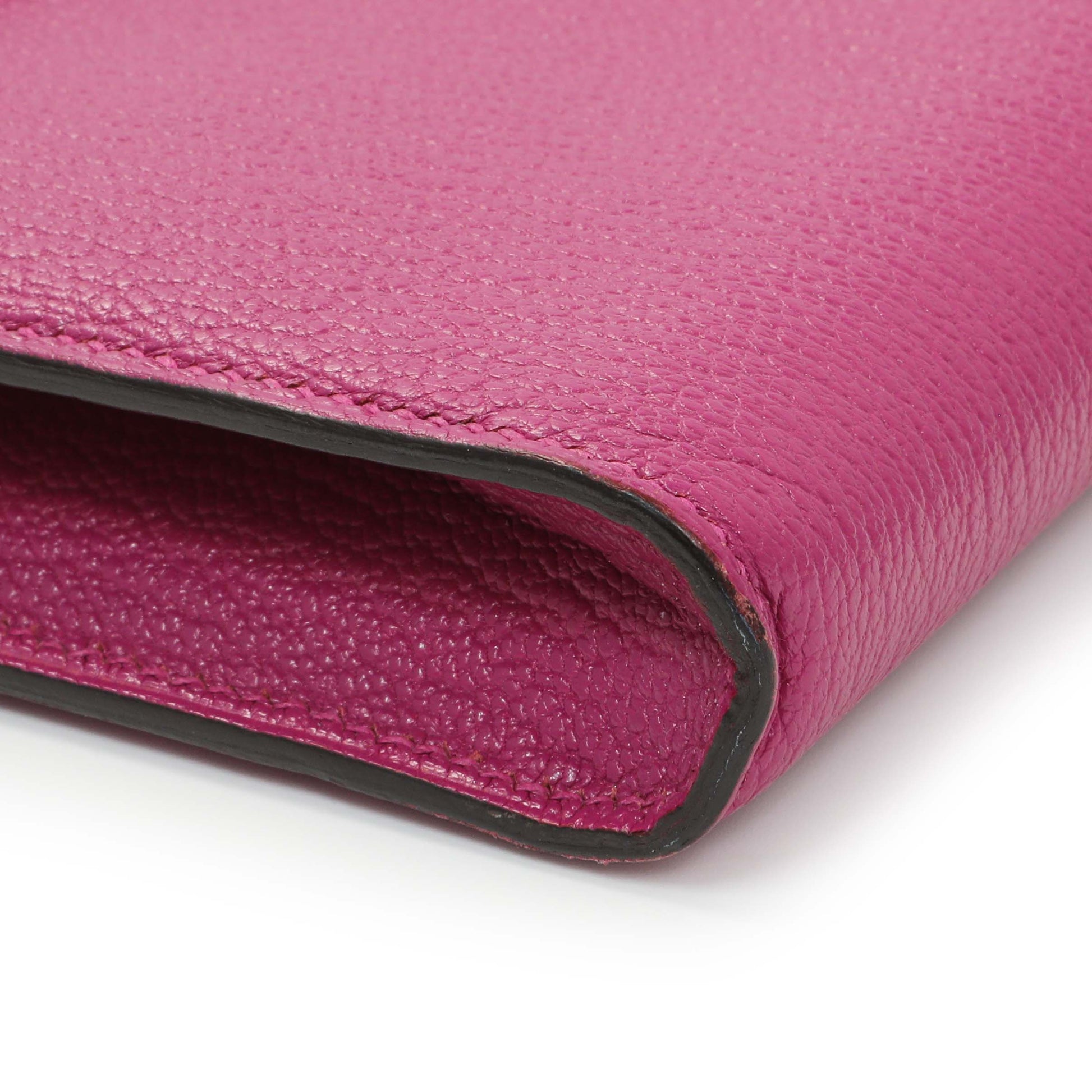 Exclusive Hermes Rose Pourpre Chèvre Mysore Clic 16 — Top View