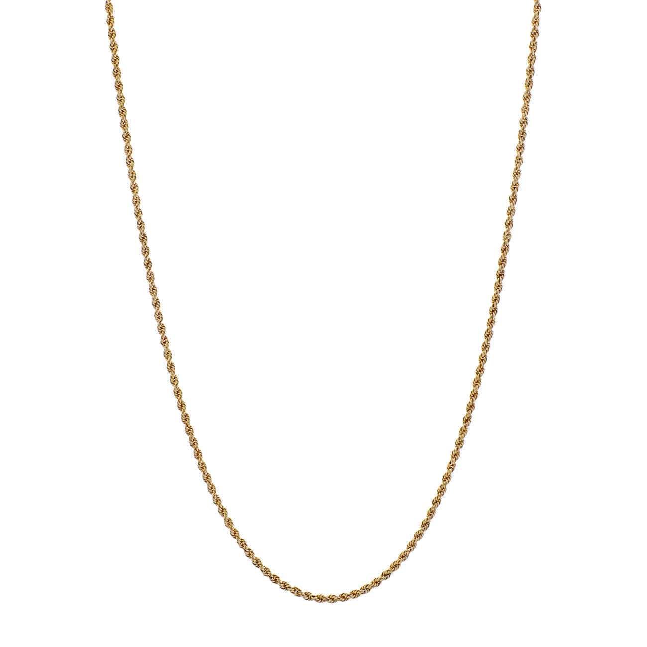 Exclusive Chopard 18K Yellow Gold Rope Necklace — Front View
