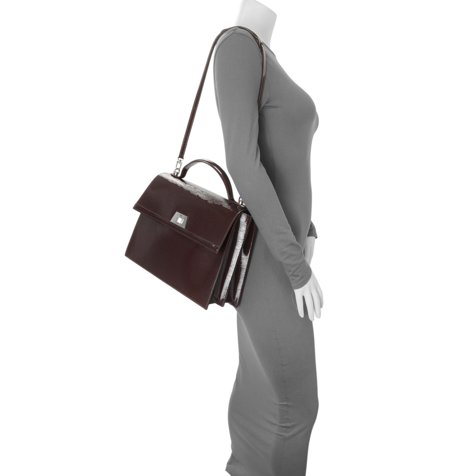 Exclusive Louis Vuitton Prune Electric Epi Sevigne GM — Alternate View 11