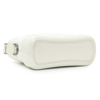 Exclusive Chanel White Aged Calfskin Quilted Small Gabrielle Hobo — Back View