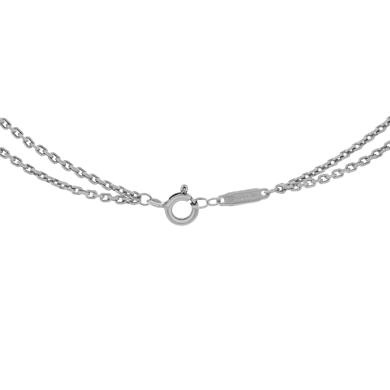 Exclusive Tiffany & Co. Sterling Silver Large Double Link Pendant — Top View