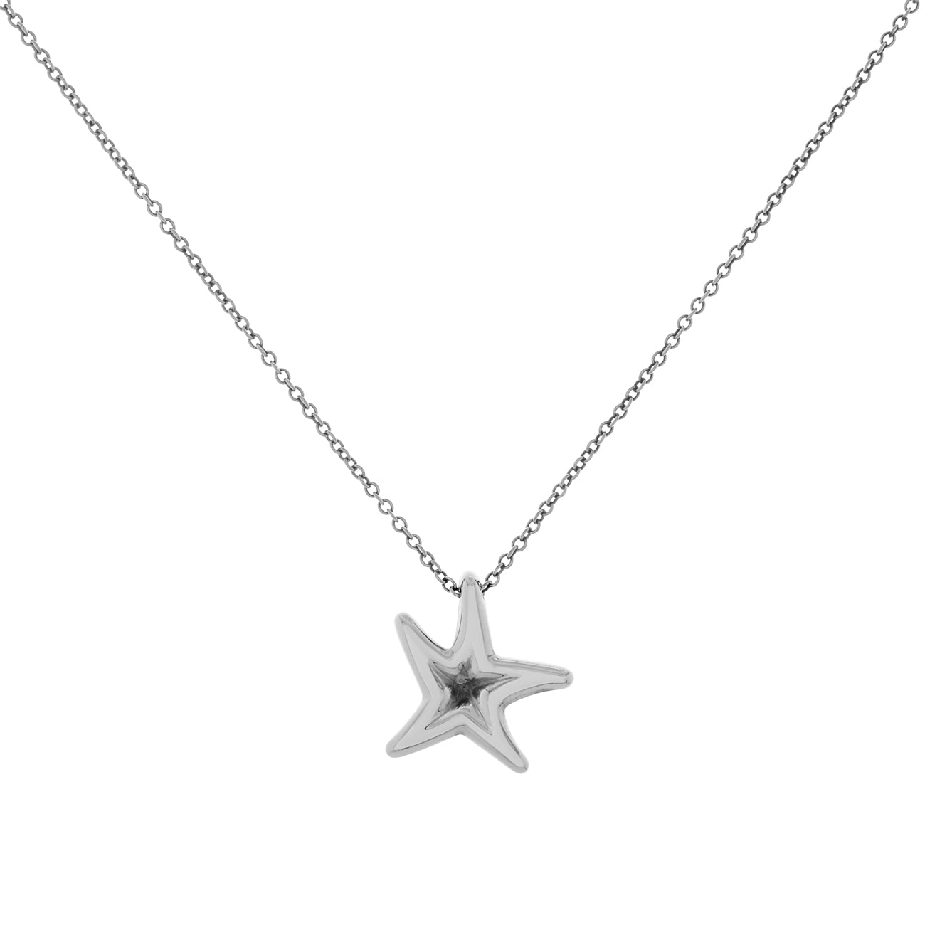 Exclusive Tiffany & Co. Sterling Silver Elsa Peretti Starfish Pendant — Side View