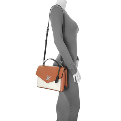 Exclusive Louis Vuitton Caramel Creme Black Soft Calfskin My Lockme Top Handle — Alternate View 11