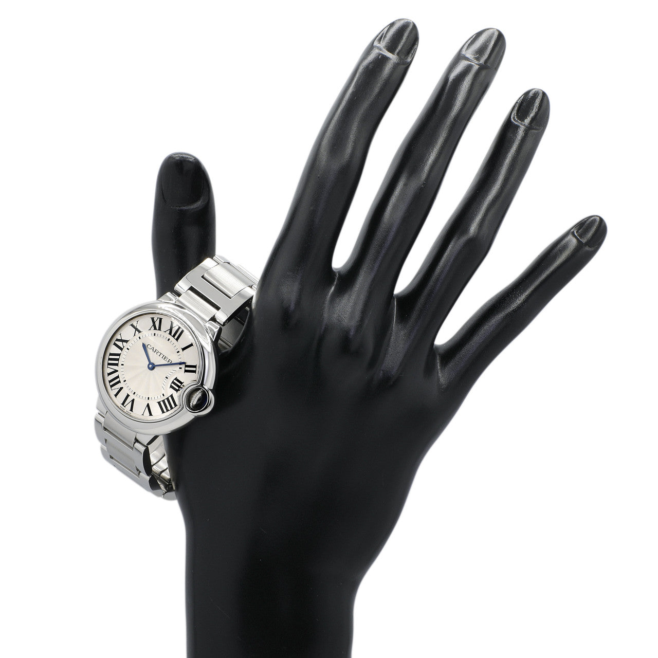 Exclusive Cartier Stainless Steel Ballon Bleu 36mm Quartz W69011Z4 — Detail View
