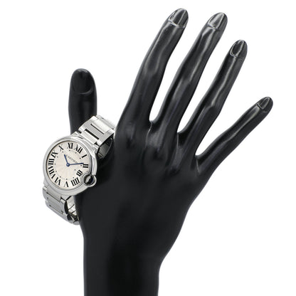 Exclusive Cartier Stainless Steel Ballon Bleu 36mm Quartz W69011Z4 — Detail View