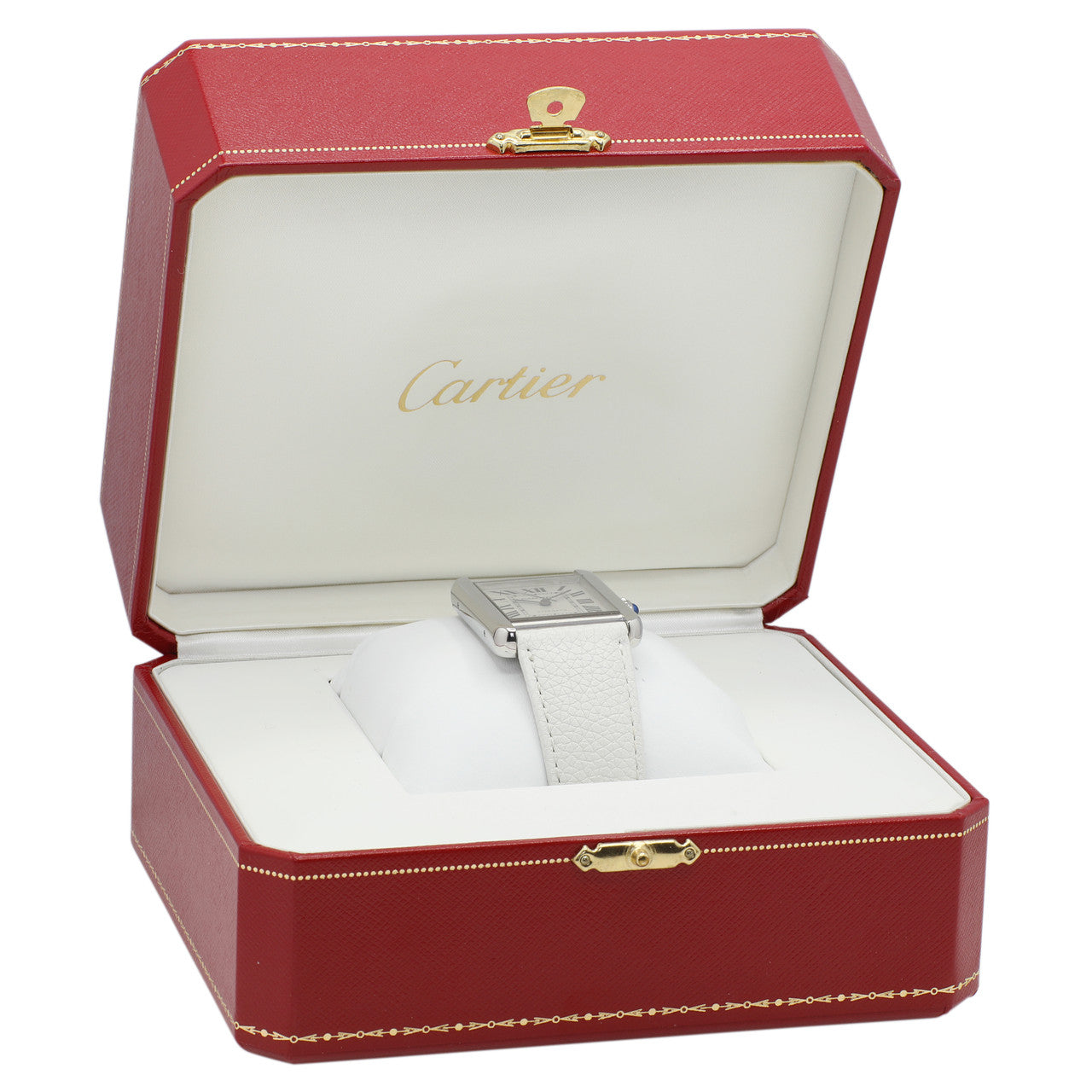 Exclusive Cartier Stainless Steel Tank Solo XL Automatic W5200027 — Lifestyle View