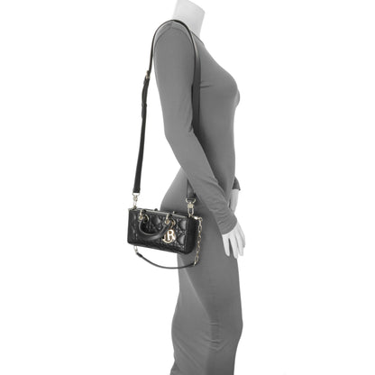 Exclusive Christian Dior Black Cannage Mini Lambskin Lady D-Joy — Alternate View 7