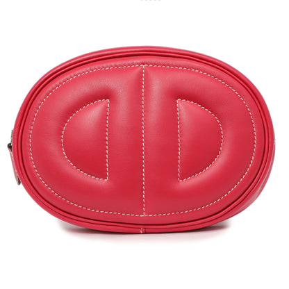 Exclusive Hermes Framboise/Sesame Swift In-The-Loop Belt Bag — Front View