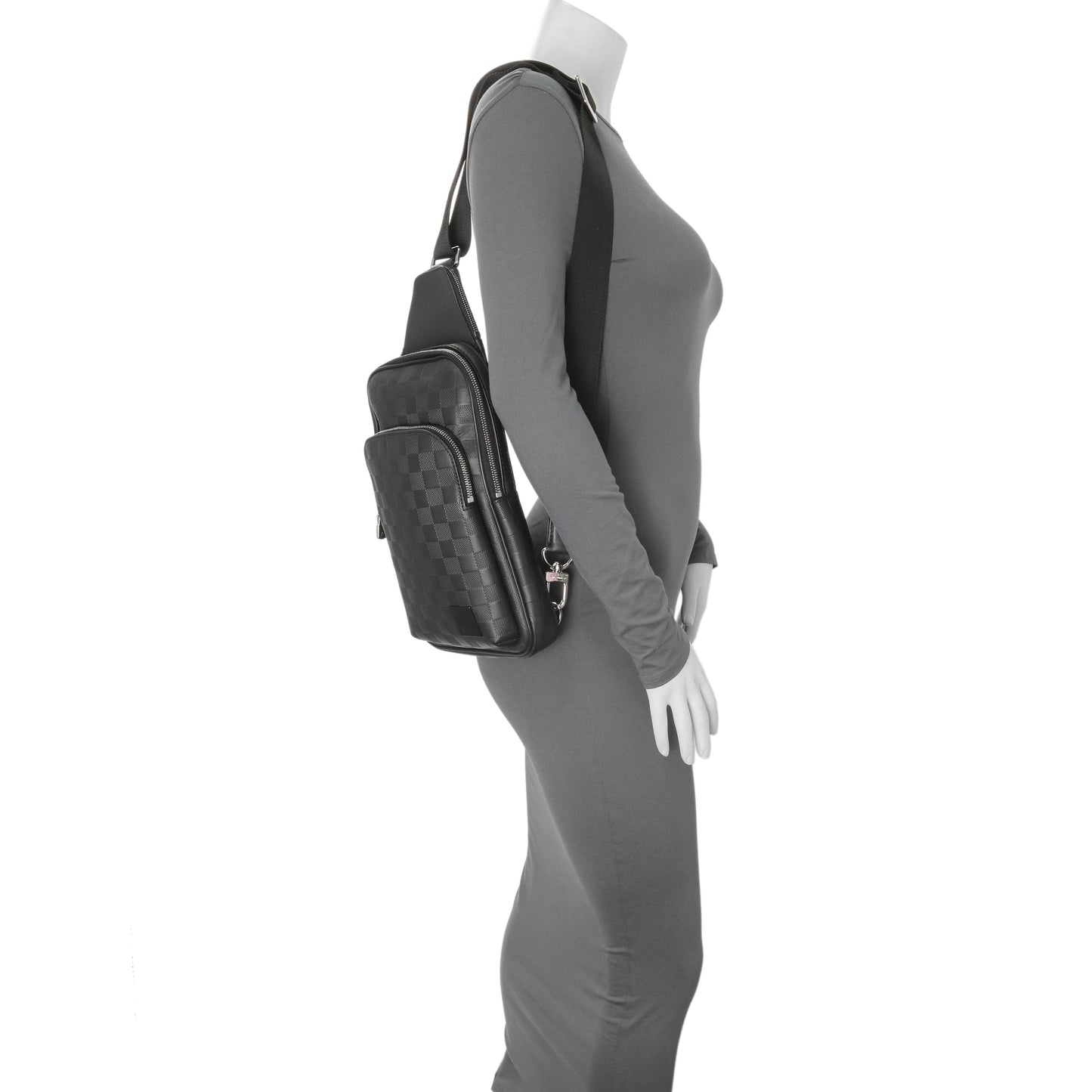 Exclusive Louis Vuitton Damier Onyx Avenue Sling Bag NM — Lifestyle View