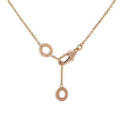 Exclusive Bulgari 18K Rose Gold Diamond Mother of Pearl Divas’ Dream Necklace — Back View