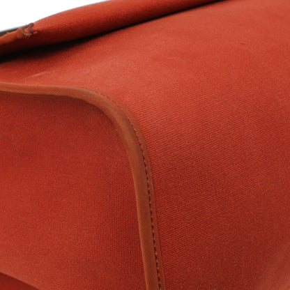 Exclusive Hermes Rouge Venetian Toile Vache Hunter Herbag Zip 39 — Lifestyle View