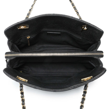 Exclusive Chanel Black Caviar Quilted Timeless CC Soft Tote — Alternate View 8