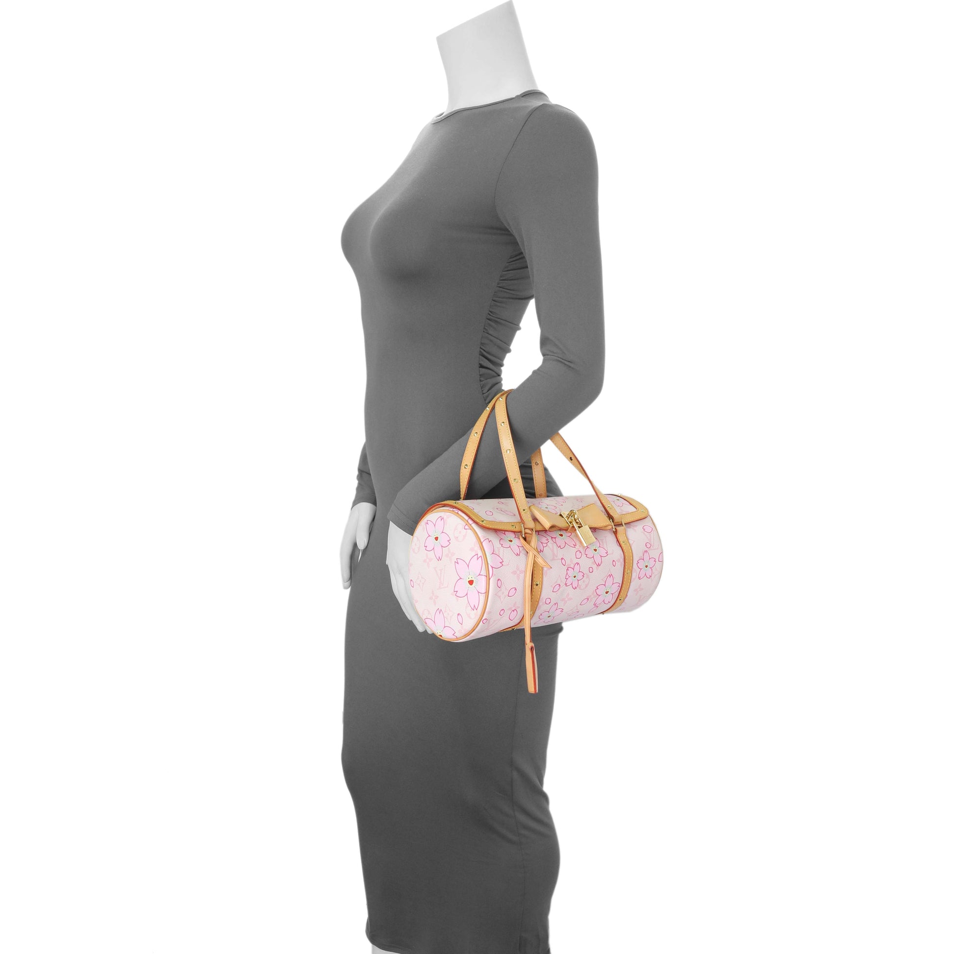 Exclusive Louis Vuitton Cherry Blossom Canvas Papillon Bowler — Lifestyle View