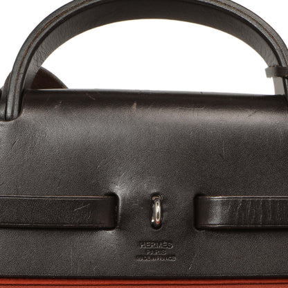 Exclusive Hermes Rouge Venetian Toile Vache Hunter Herbag Zip 39 — Alternate View 9