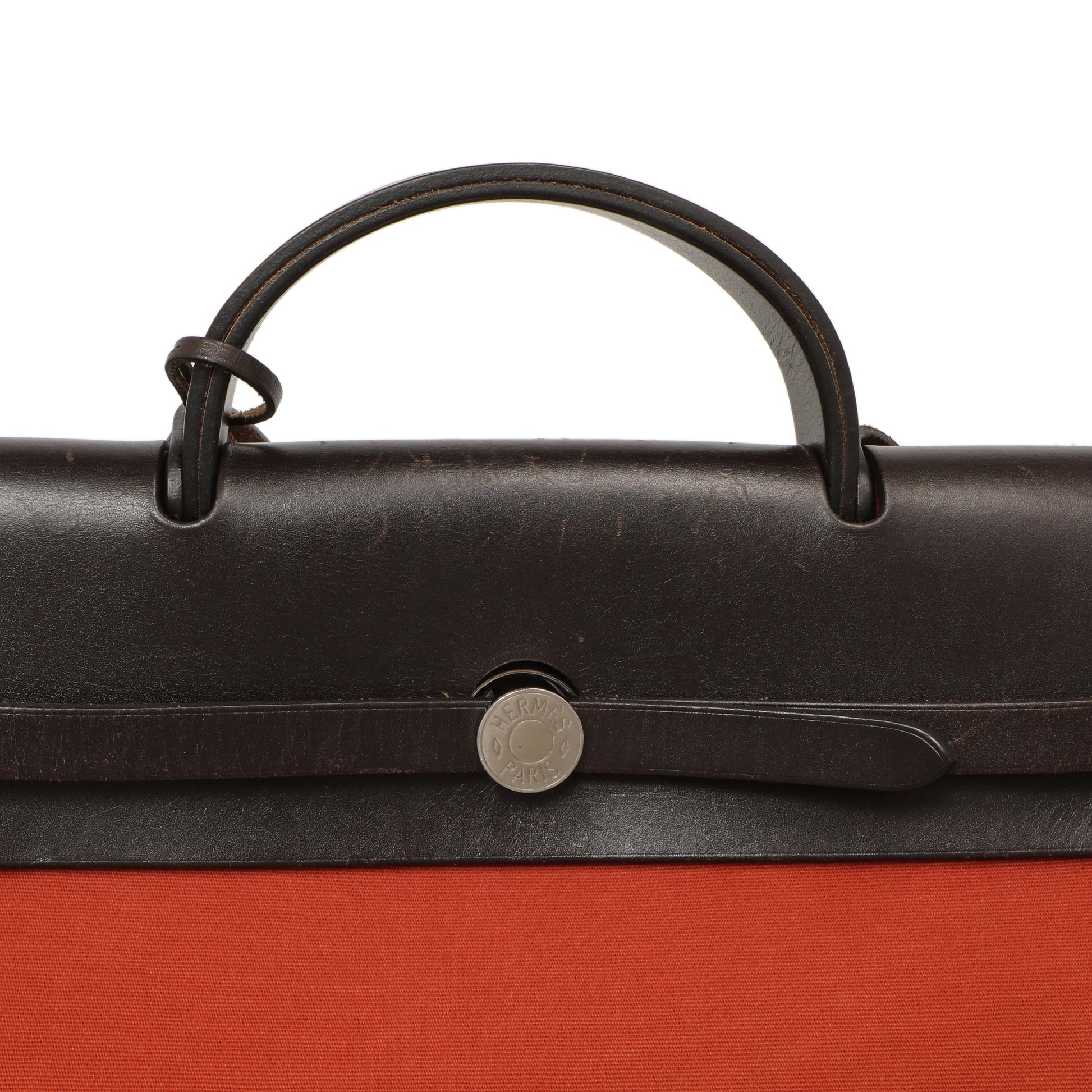 Exclusive Hermes Rouge Venetian Toile Vache Hunter Herbag Zip 39 — Alternate View 11