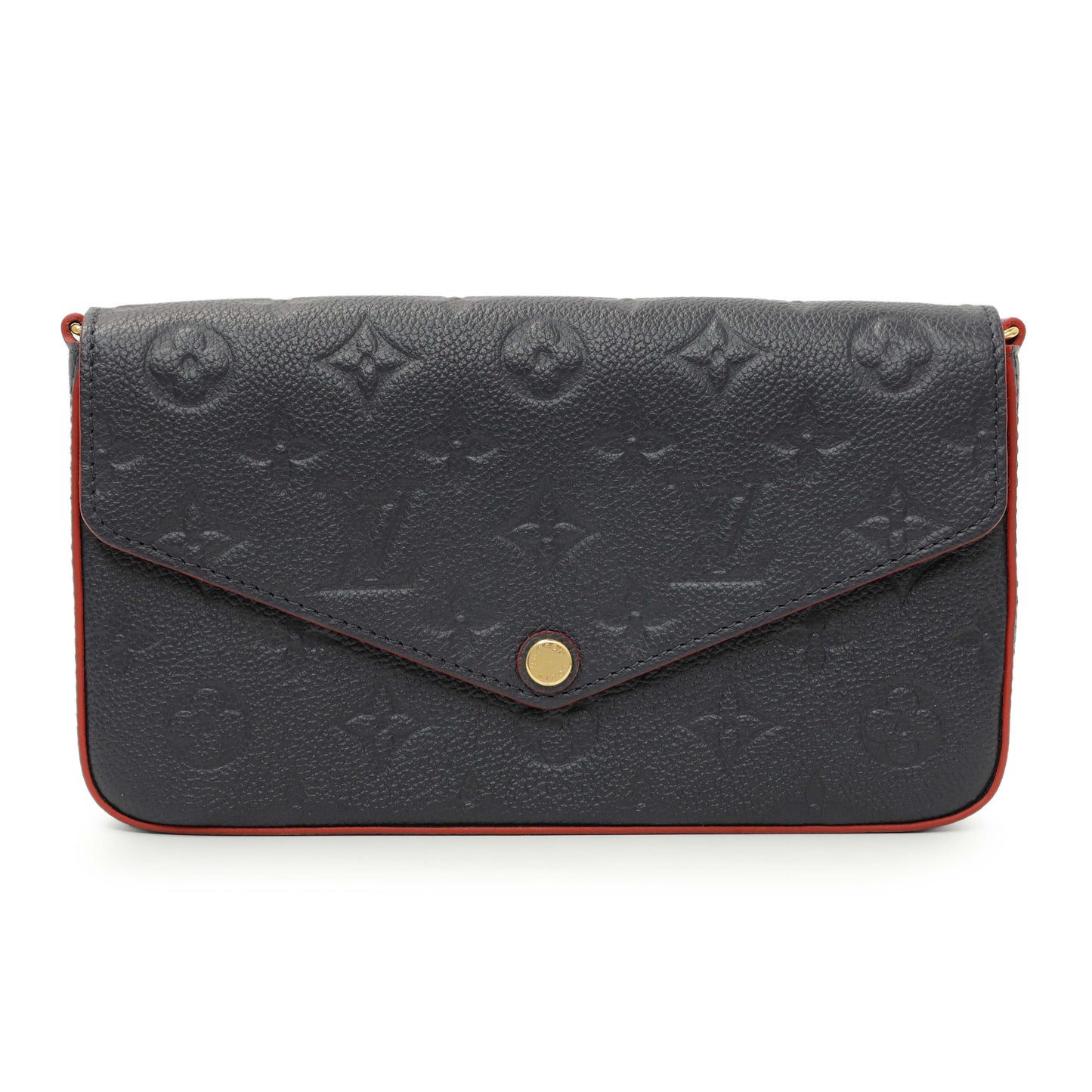 Exclusive Louis Vuitton Marine Rouge Empreinte Pochette Felicie Chain Wallet — Side View