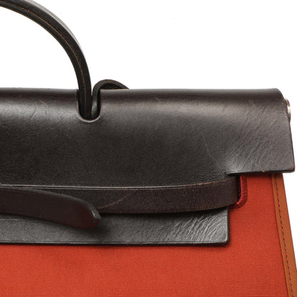 Exclusive Hermes Rouge Venetian Toile Vache Hunter Herbag Zip 39 — Alternate View 12