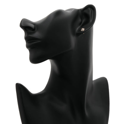 Exclusive Hermes 18K Rose Gold Diamond Clou d'H Earrings — Back View