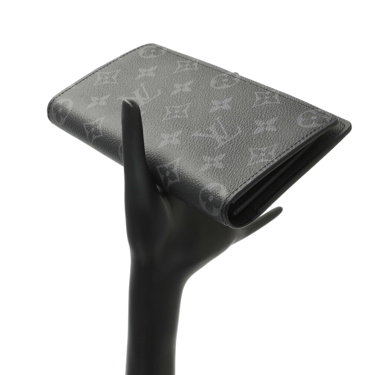 Exclusive Louis Vuitton Monogram Eclipse Brazza Wallet — Lifestyle View