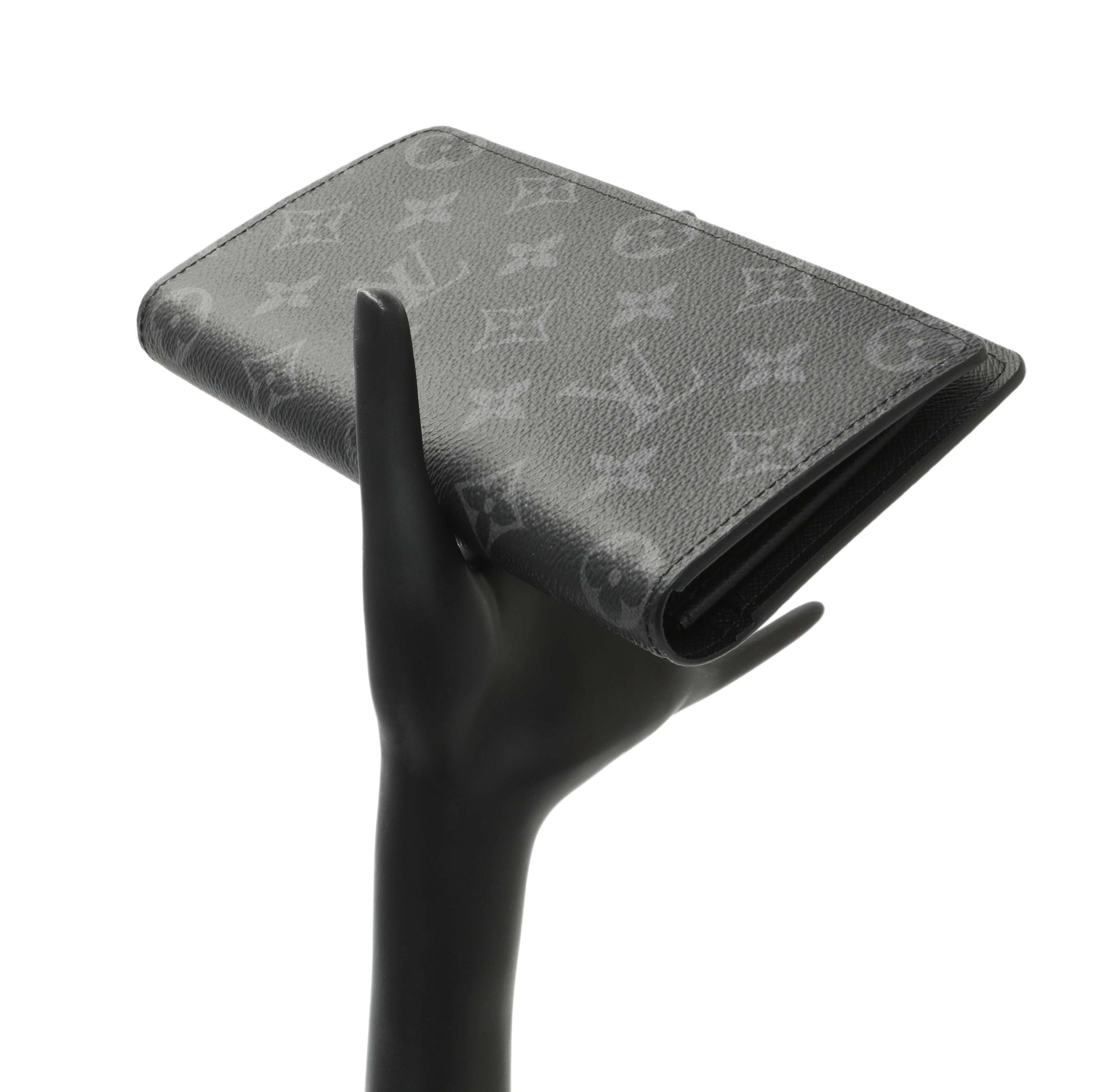 Exclusive Louis Vuitton Monogram Eclipse Brazza Wallet — Lifestyle View