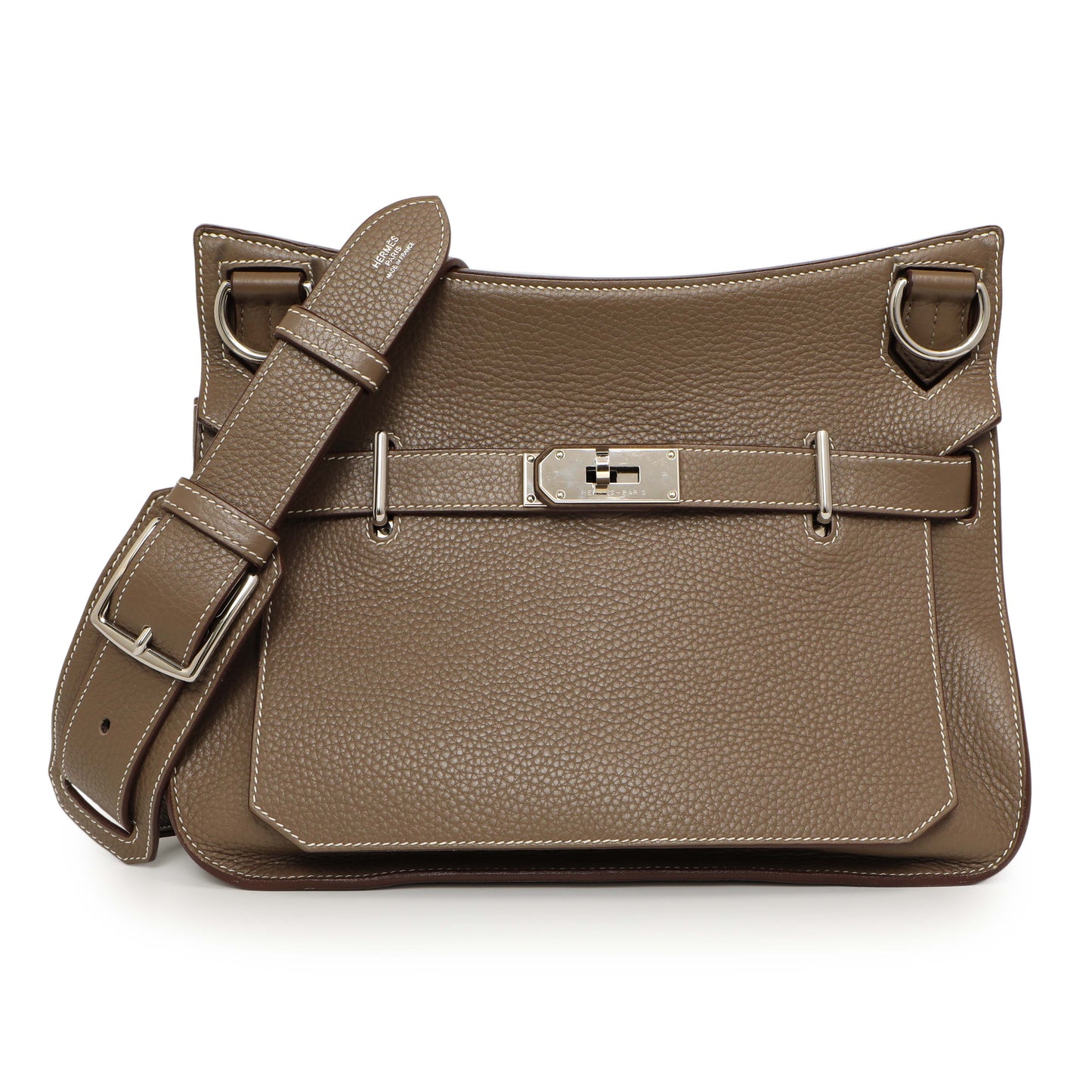 Exclusive Hermes Etoupe Taurillon Clemence Jypsiere 31 — Front View