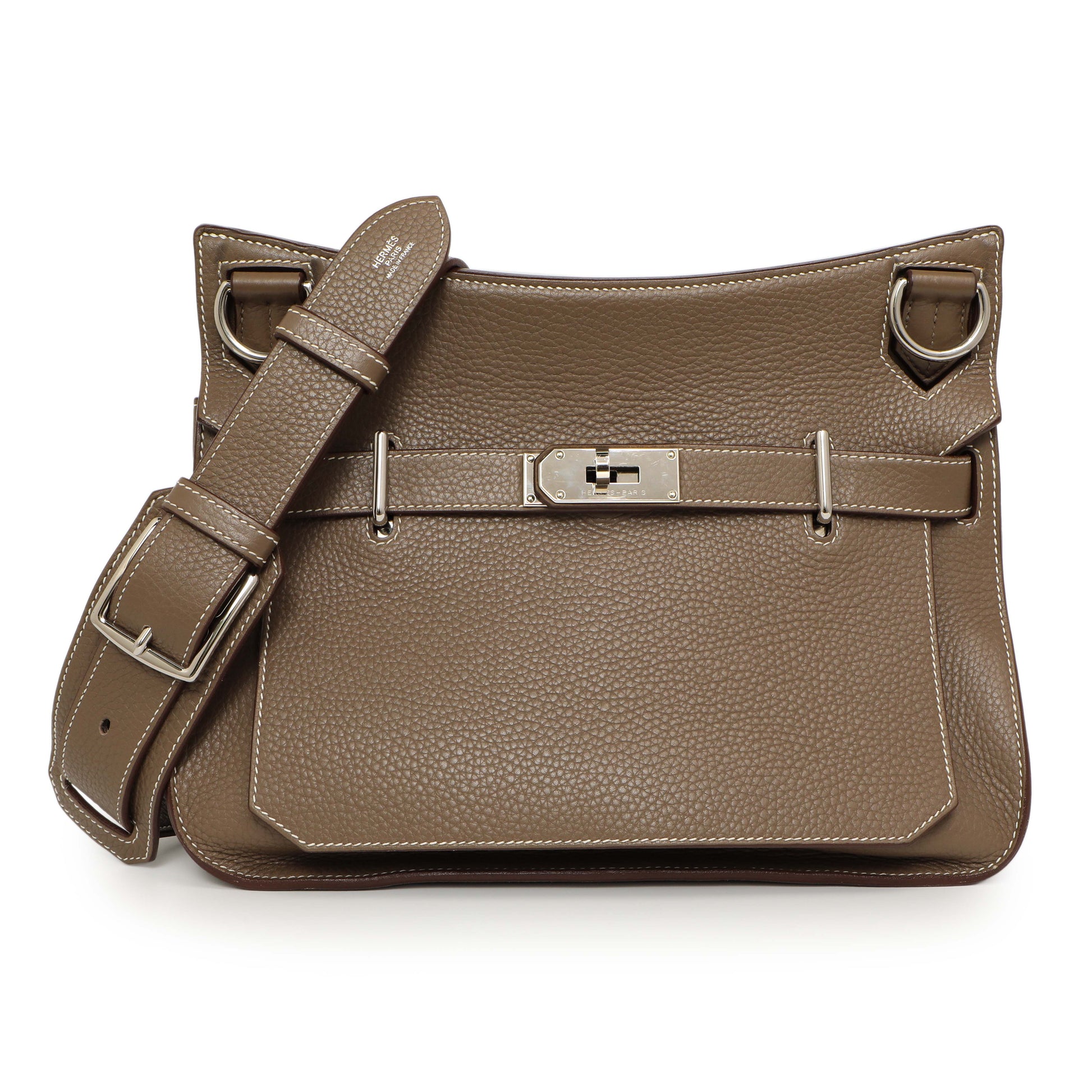 Exclusive Hermes Etoupe Taurillon Clemence Jypsiere 31 — Front View