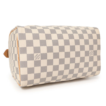Exclusive Louis Vuitton Damier Azur Speedy 25 — Back View