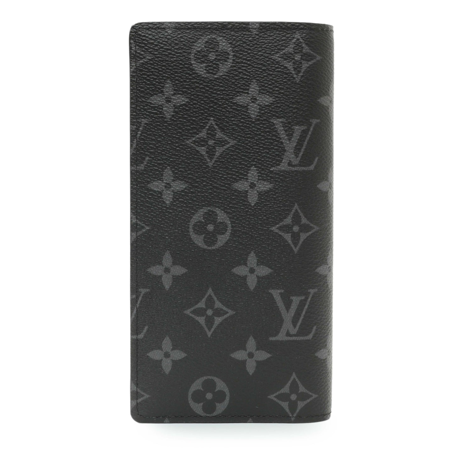 Exclusive Louis Vuitton Monogram Eclipse Brazza Wallet — Side View