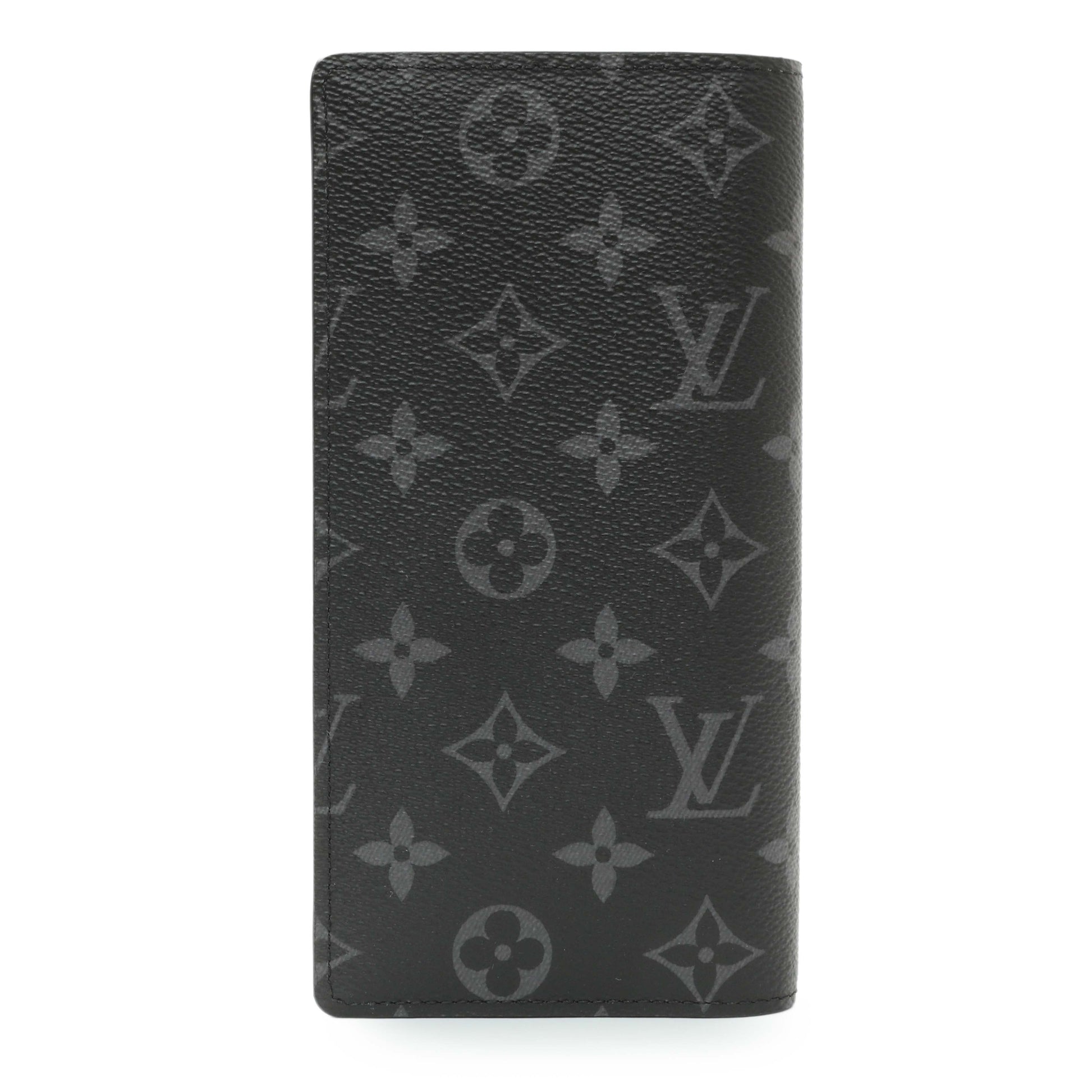 Exclusive Louis Vuitton Monogram Eclipse Brazza Wallet — Side View
