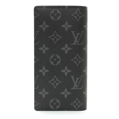 Exclusive Louis Vuitton Monogram Eclipse Brazza Wallet — Side View