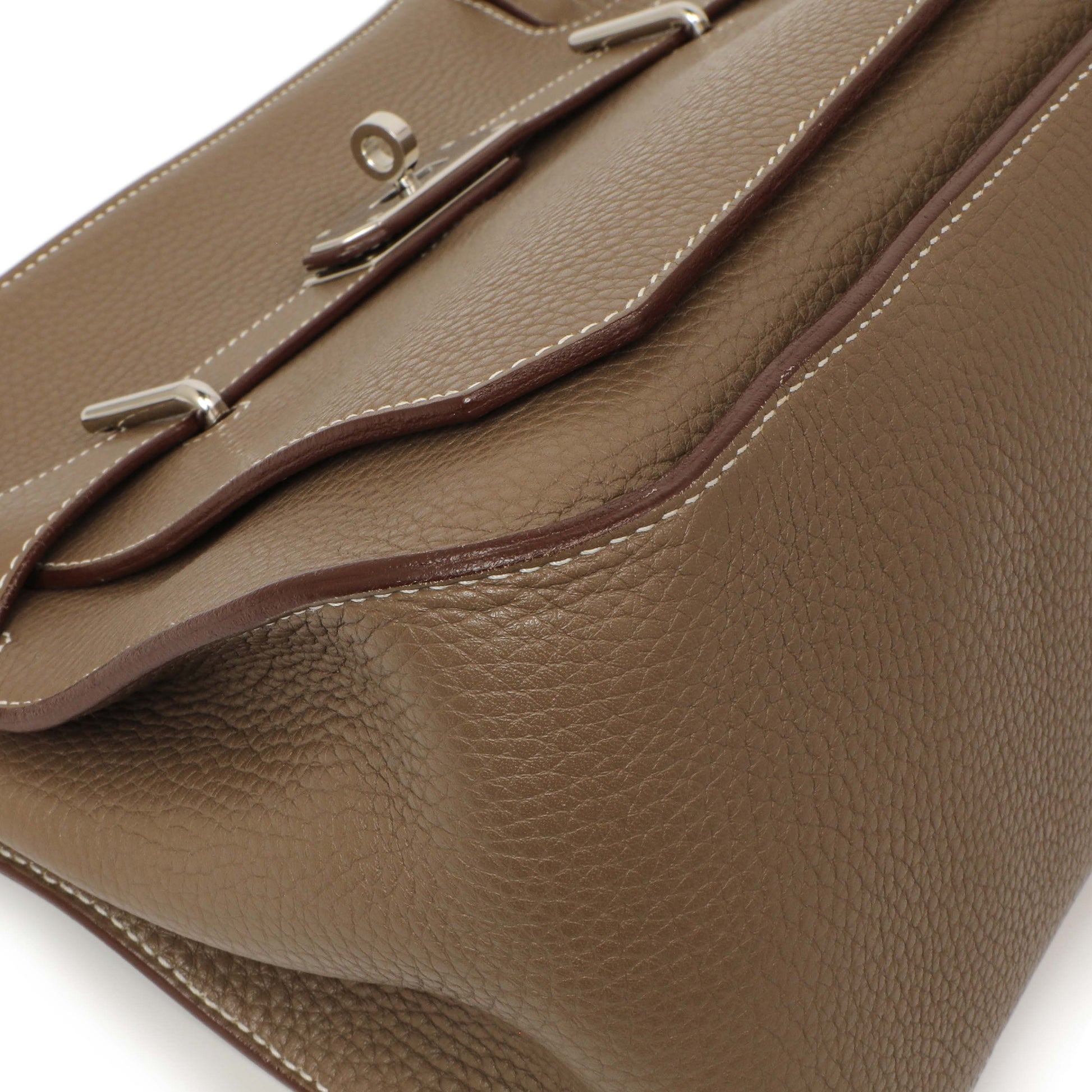 Exclusive Hermes Etoupe Taurillon Clemence Jypsiere 31 — Top View
