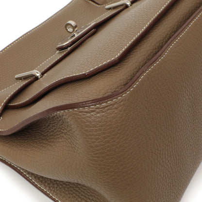 Exclusive Hermes Etoupe Taurillon Clemence Jypsiere 31 — Top View