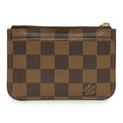 Exclusive Louis Vuitton Damier Ebene Scribe Affiche Key Pouch — Side View