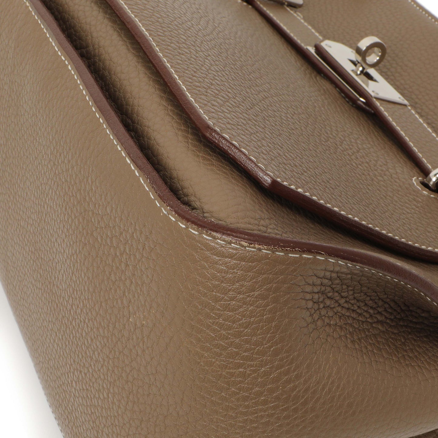Exclusive Hermes Etoupe Taurillon Clemence Jypsiere 31 — Detail View