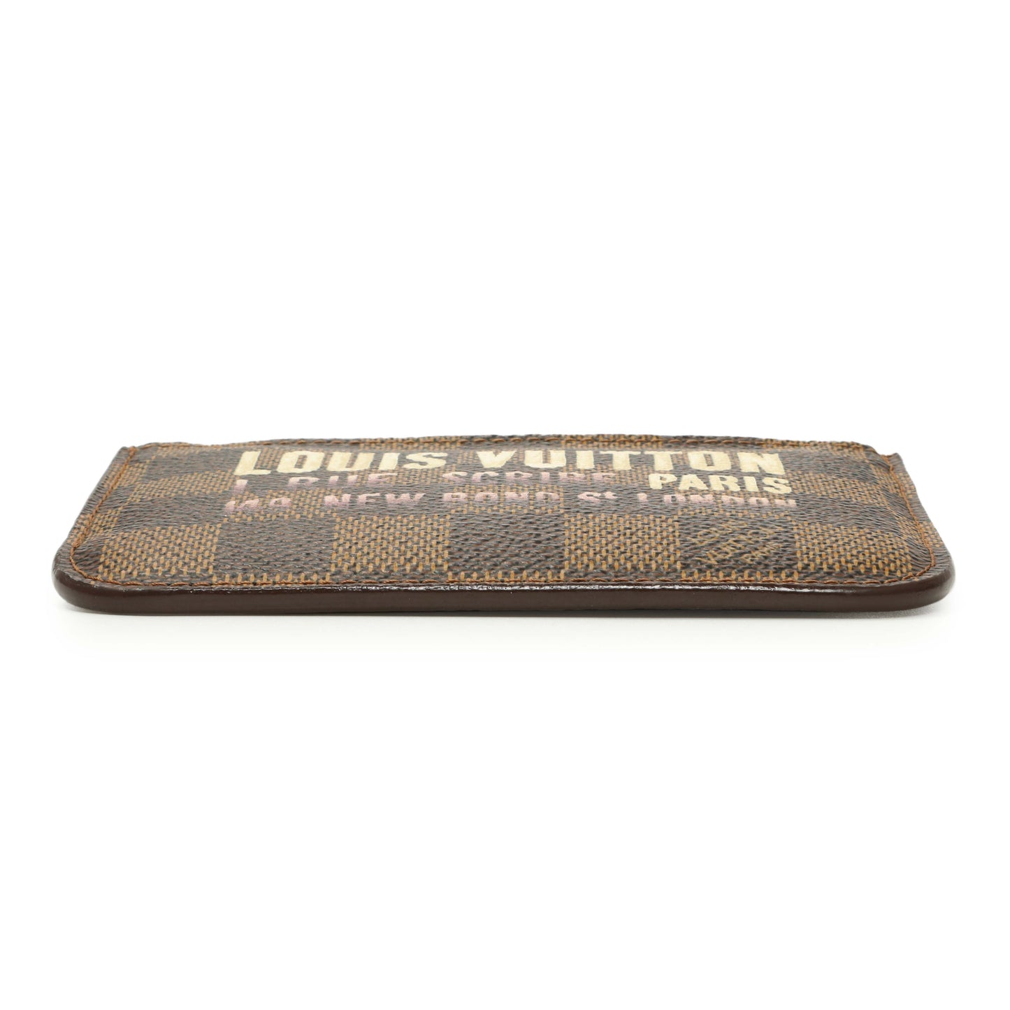Exclusive Louis Vuitton Damier Ebene Scribe Affiche Key Pouch — Back View