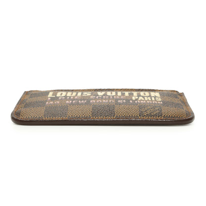 Exclusive Louis Vuitton Damier Ebene Scribe Affiche Key Pouch — Back View