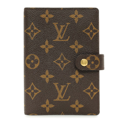 Exclusive Louis Vuitton Monogram Small Ring Agenda Cover — Front View