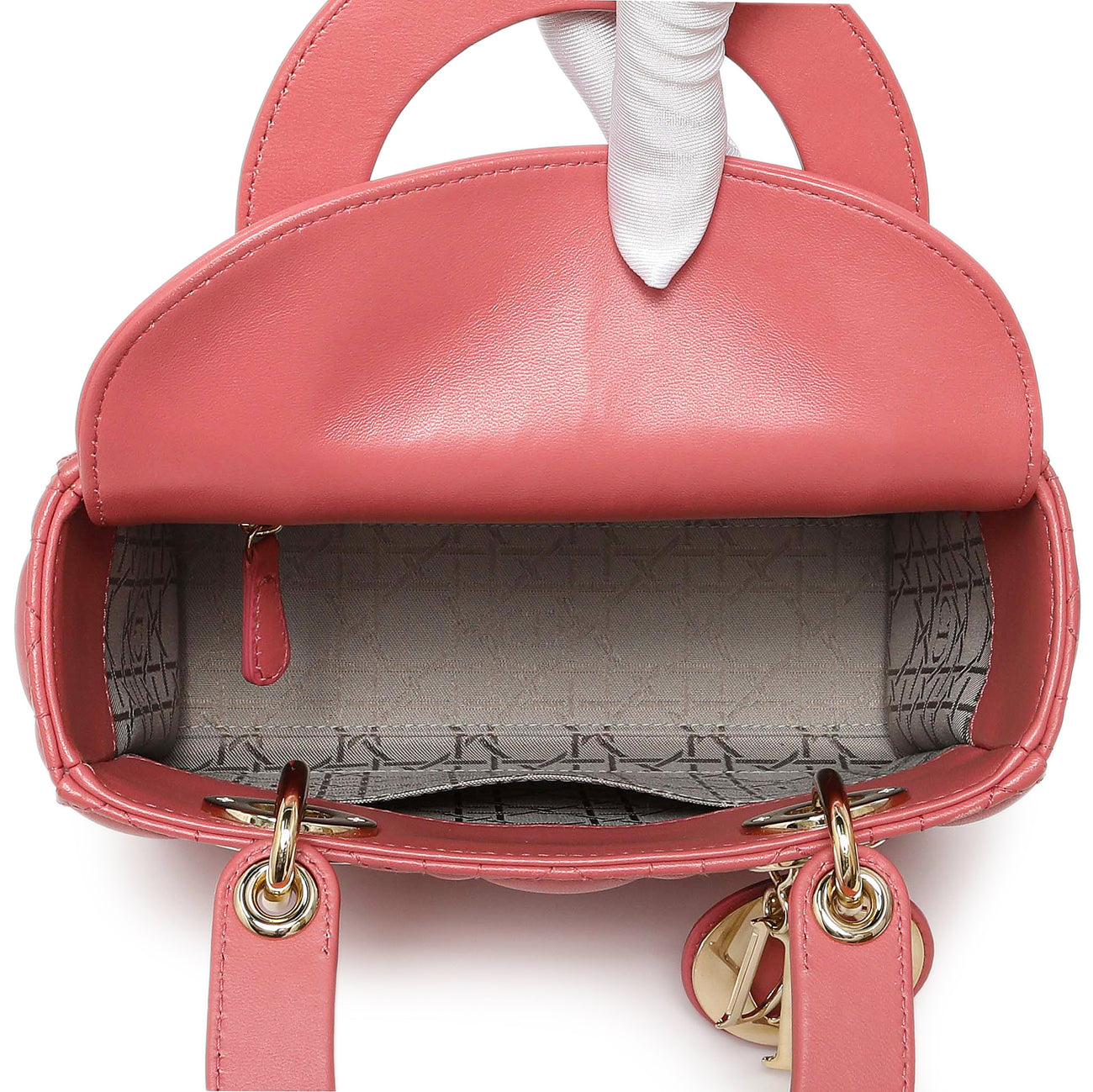 Exclusive Christian Dior Pink Lambskin Cannage Small My ABCDior Lady Dior — Alternate View 8
