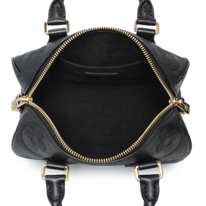 Exclusive Louis Vuitton Black Empreinte Monogram Giant Speedy Bandouliere 20 — Top View