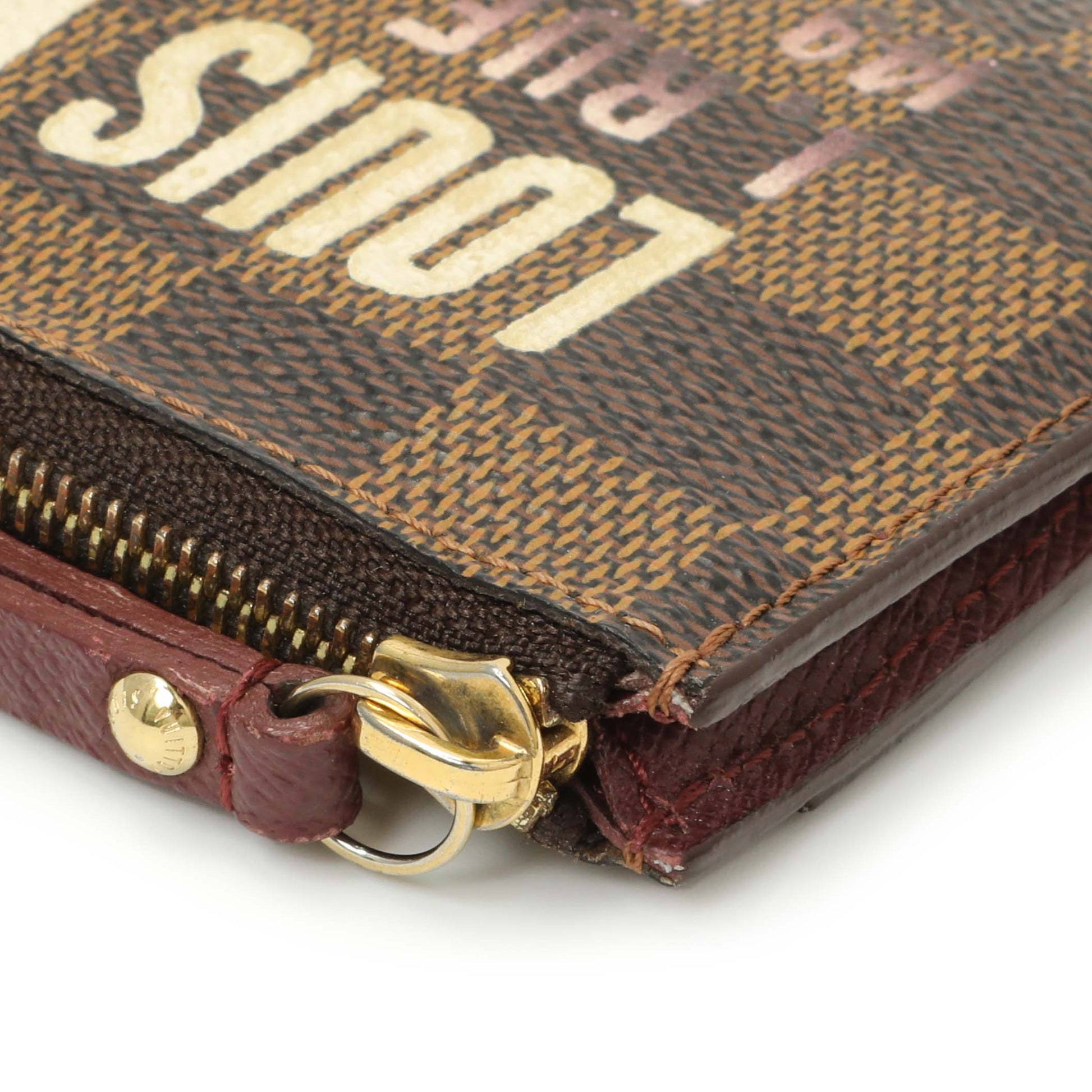 Exclusive Louis Vuitton Damier Ebene Scribe Affiche Key Pouch — Alternate View 7