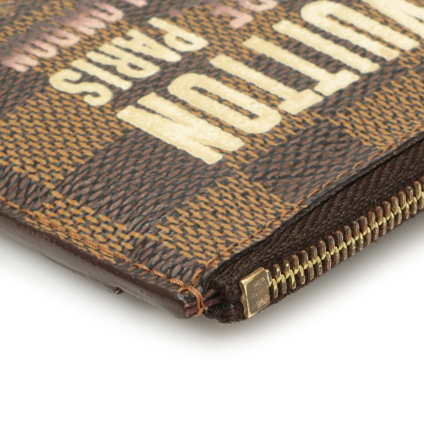 Exclusive Louis Vuitton Damier Ebene Scribe Affiche Key Pouch — Alternate View 8