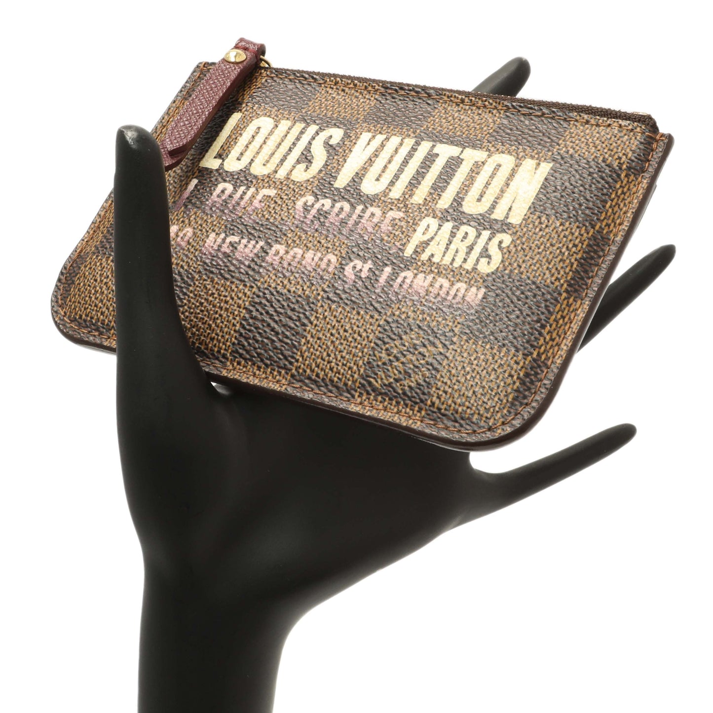 Exclusive Louis Vuitton Damier Ebene Scribe Affiche Key Pouch — Alternate View 10