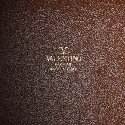 Exclusive Valentino Raffia Calfskin Vlogo Bucket Bag — Detail View
